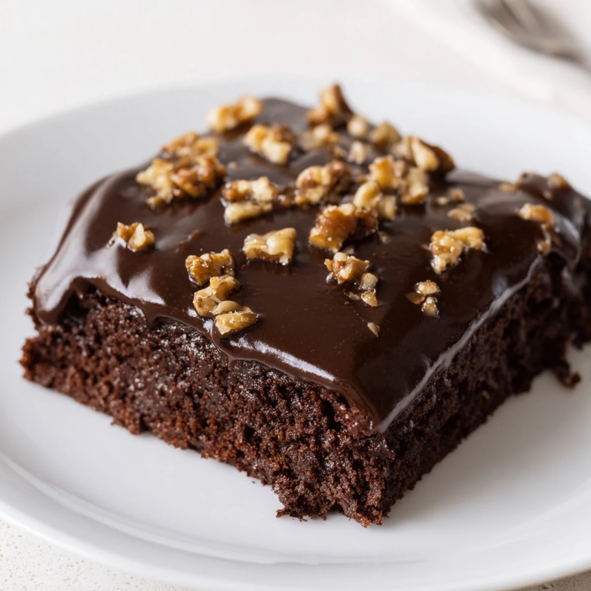 Moist chocolate Texas Sheet Cake with a rich, pour-over frosting, ready to serve and share.