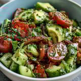 Cucumber Tomato Avocado Salad
