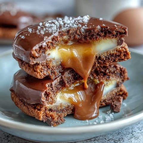 Gooey Cadbury Creme Egg surprise baked into warm chocolate chip cookies for an irresistible Easter treat.