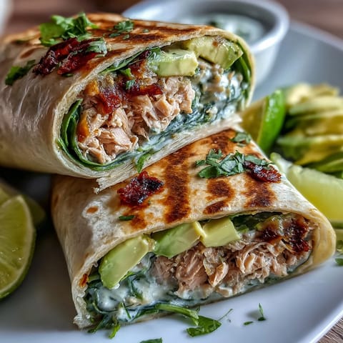 Healthy Easy Avocado Tuna Wraps