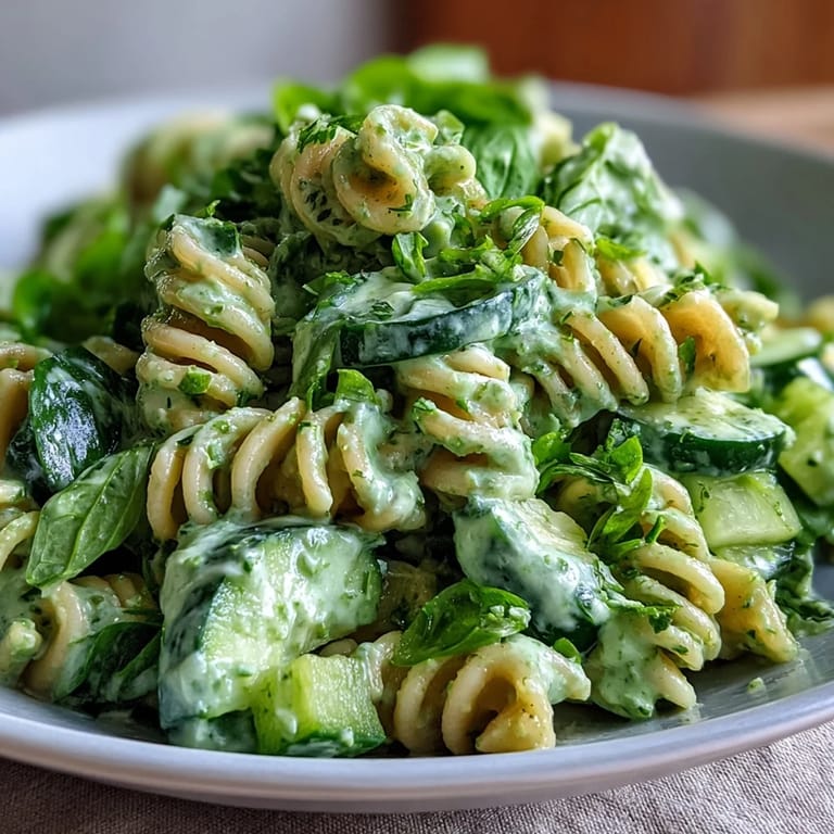 Our Green Goddess Pasta Salad photography showcases vibrant colors and a refreshing creamy avocado dressing.